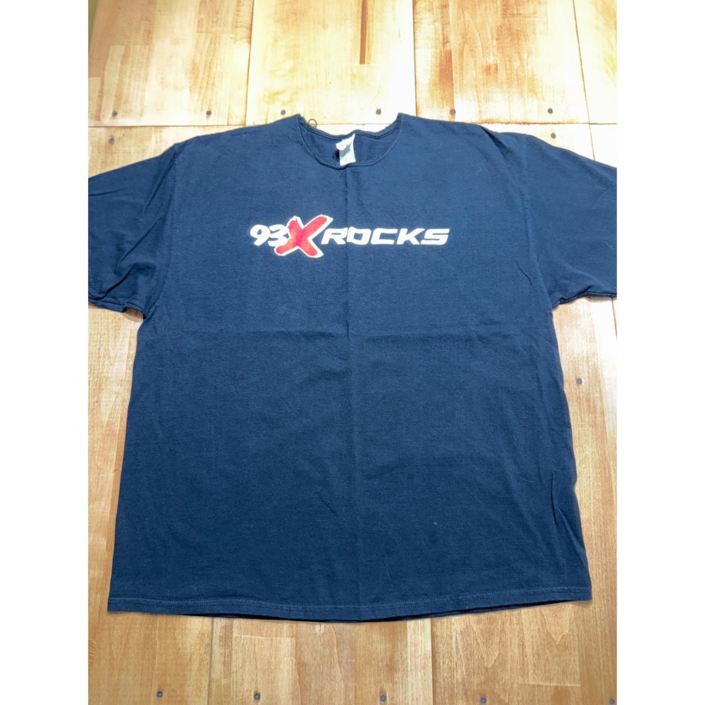 Mens 93X Rocks T Shirt Size 2XL Navy Blue Gildan Ultra Cotton Graphic Tee